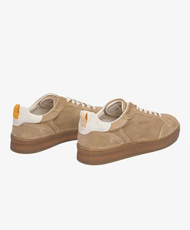 Erkek Vizon Hakiki Deri Sneaker Ayakkabı - 4