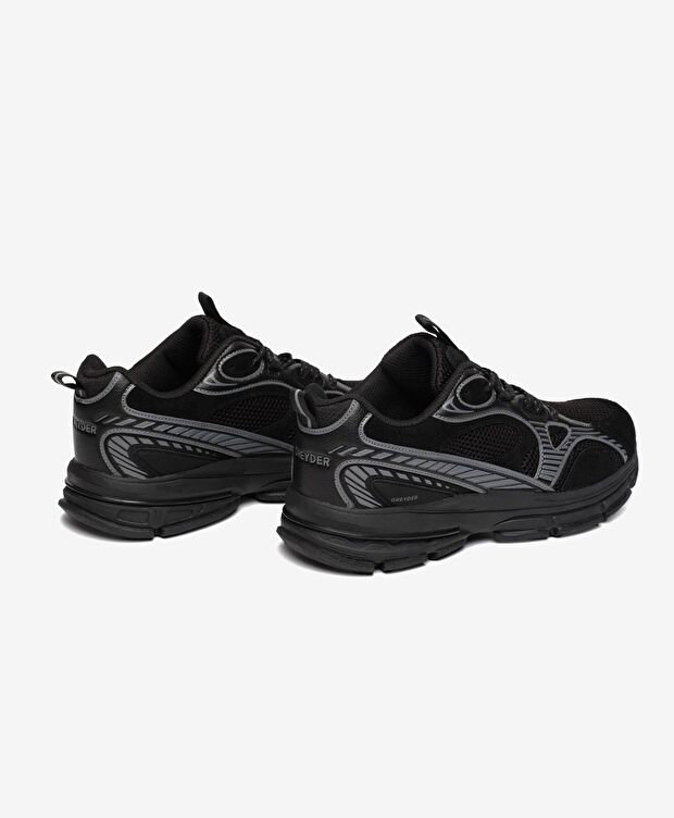 Erkek Siyah Hakiki Deri Spor Ayakkabı - 4