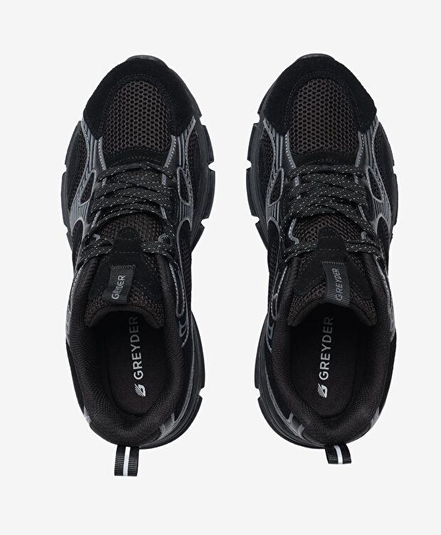 Erkek Siyah Hakiki Deri Spor Ayakkabı - 5