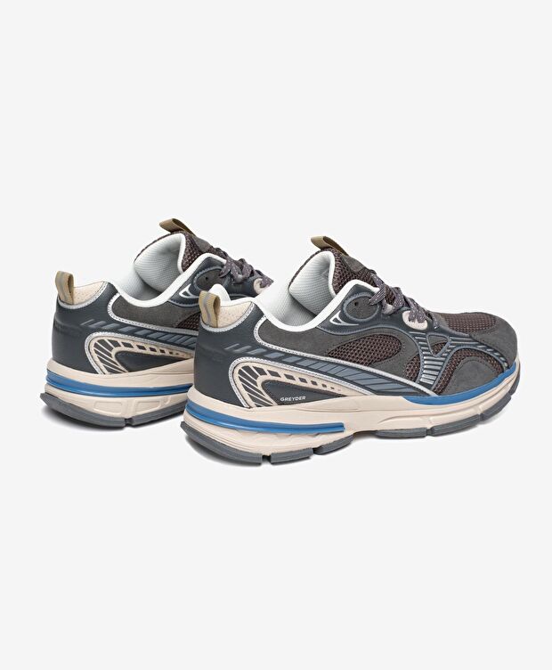 Erkek Antrasit Hakiki Deri Spor Ayakkabı - 4