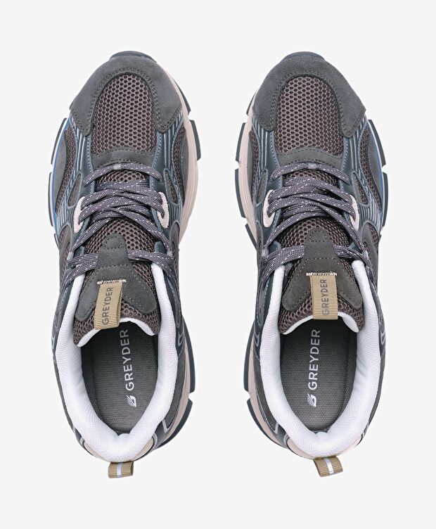 Erkek Antrasit Hakiki Deri Spor Ayakkabı - 5