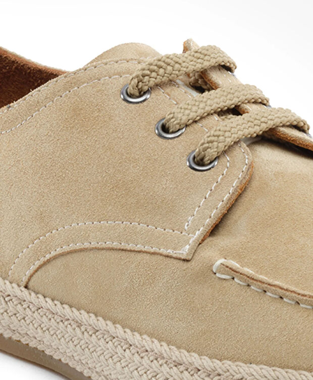 Erkek Bej Hakiki Deri Oxford Ayakkabı - 5