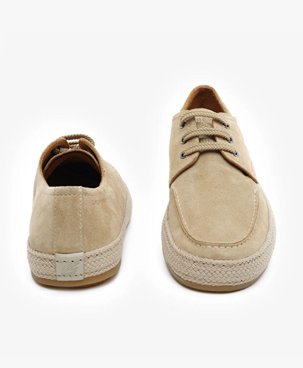 Erkek Bej Hakiki Deri Oxford Ayakkabı - 7