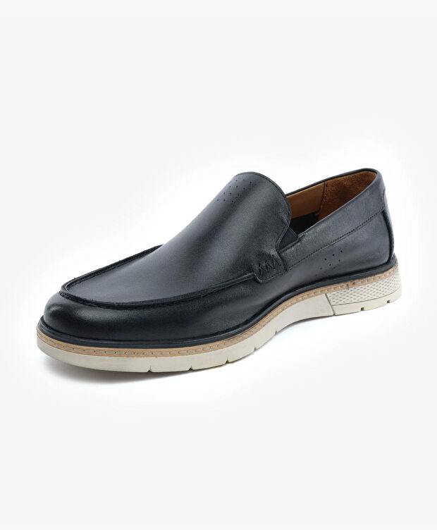 Erkek Siyah Hakiki Deri Loafer Ayakkabı - 3