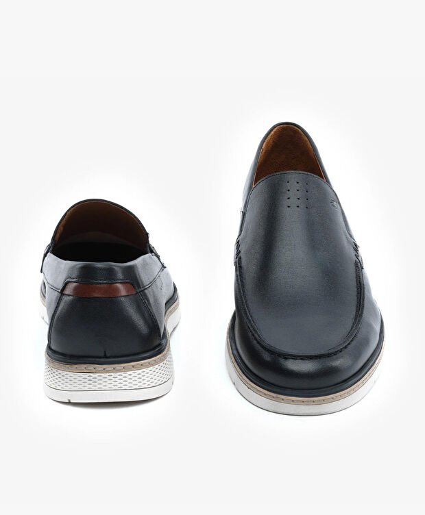Erkek Siyah Hakiki Deri Loafer Ayakkabı - 7