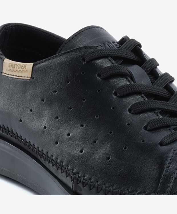 Erkek Siyah Hakiki Deri Comfort Ayakkabı - 5