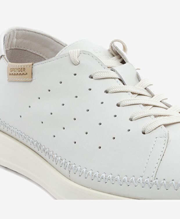 Erkek Kirli Beyaz Hakiki Deri Comfort Ayakkabı - 5