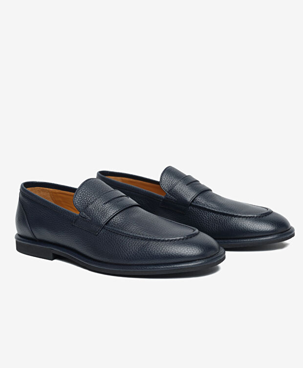 Erkek Lacivert Hakiki Deri Ayakkabı - 3