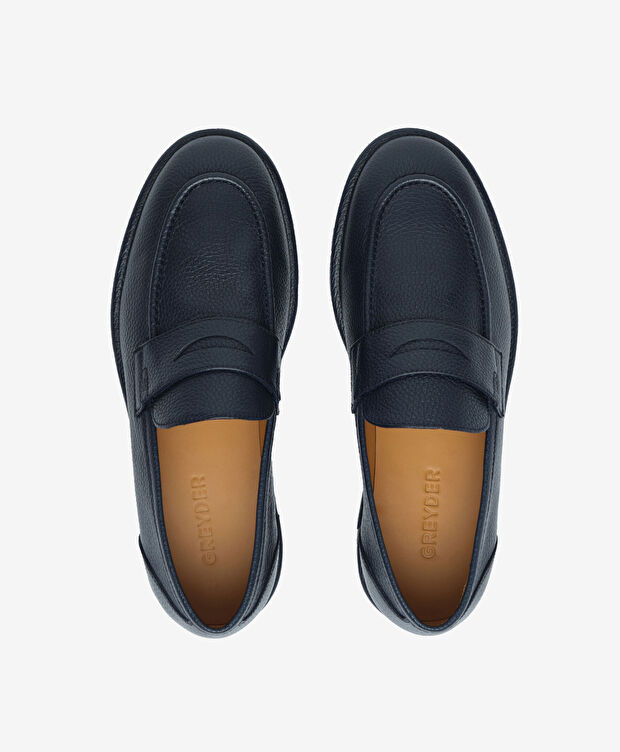 Erkek Lacivert Hakiki Deri Ayakkabı - 5