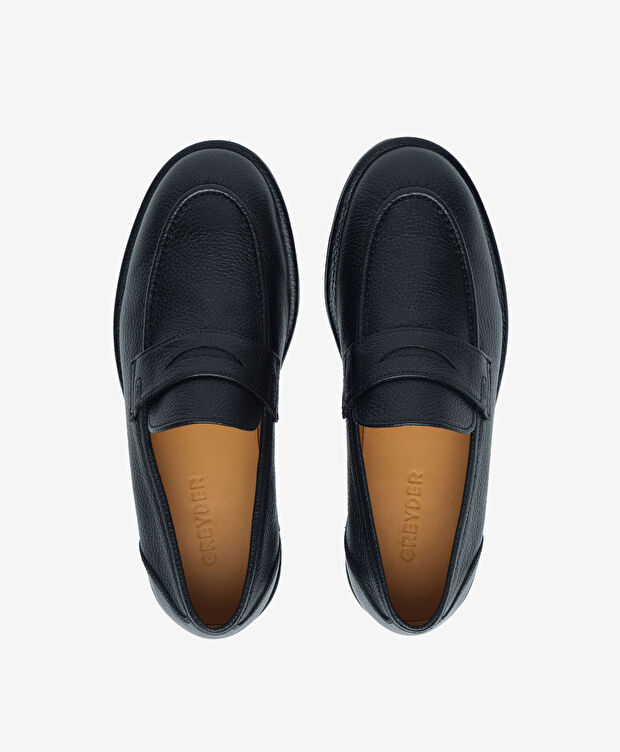 Erkek Siyah Hakiki Deri Ayakkabı - 5