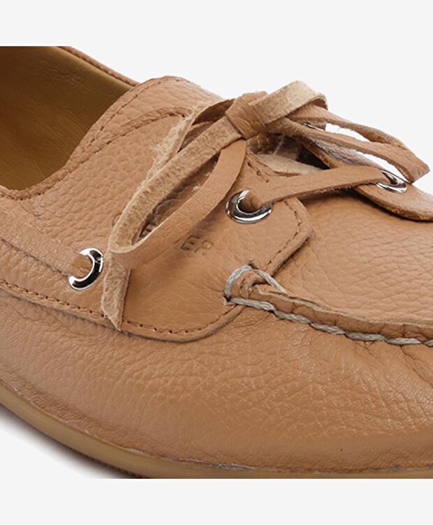 Kadın Taba Hakiki Deri Loafer Ayakkabı - 5