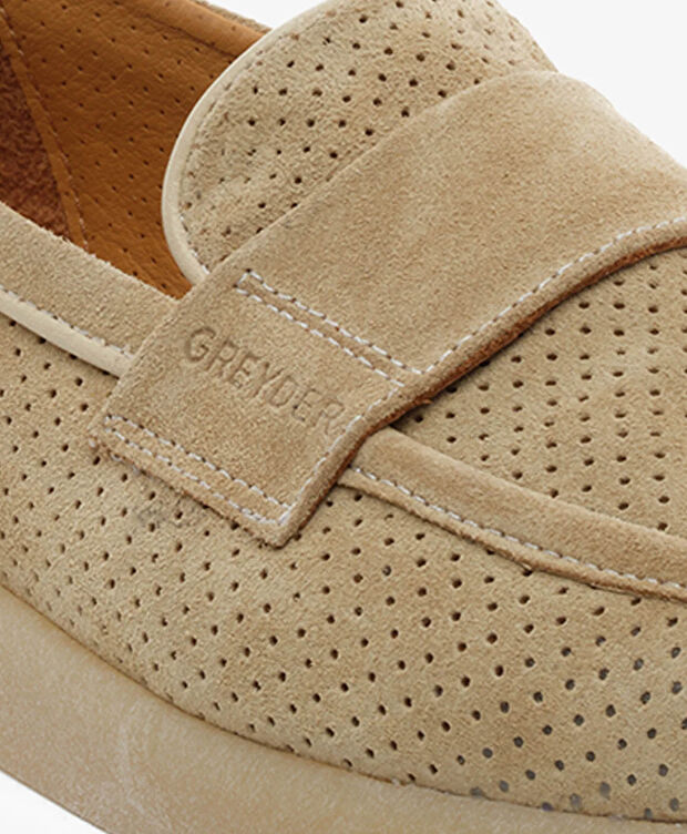 Kadın Bej Hakiki Deri Loafer Ayakkabı - 5