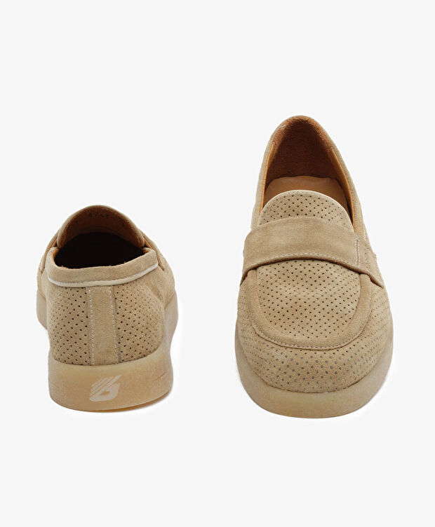 Kadın Bej Hakiki Deri Loafer Ayakkabı - 7