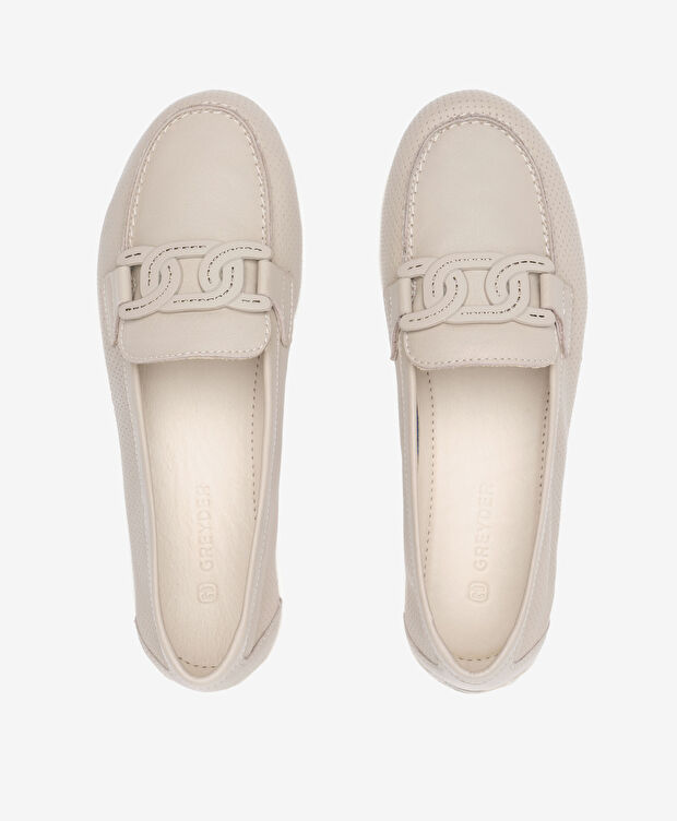 Kadın Vizon Hakiki Deri Casual Ayakkabı - 5