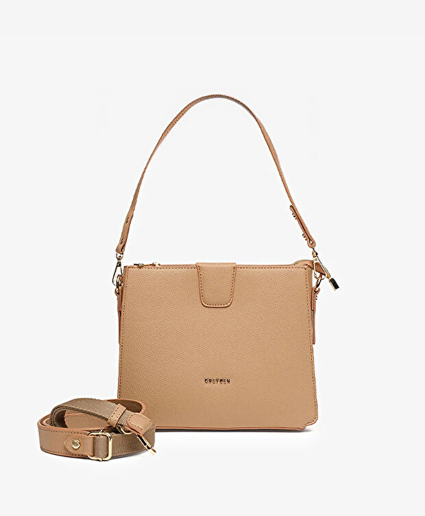 Kadın Deve Tüyü Omuz Çantası - 1