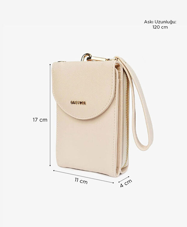 Kadın Ekru Çapraz Çanta - 2