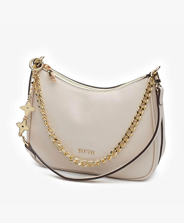 Kadın Krem Omuz Çantası - 2