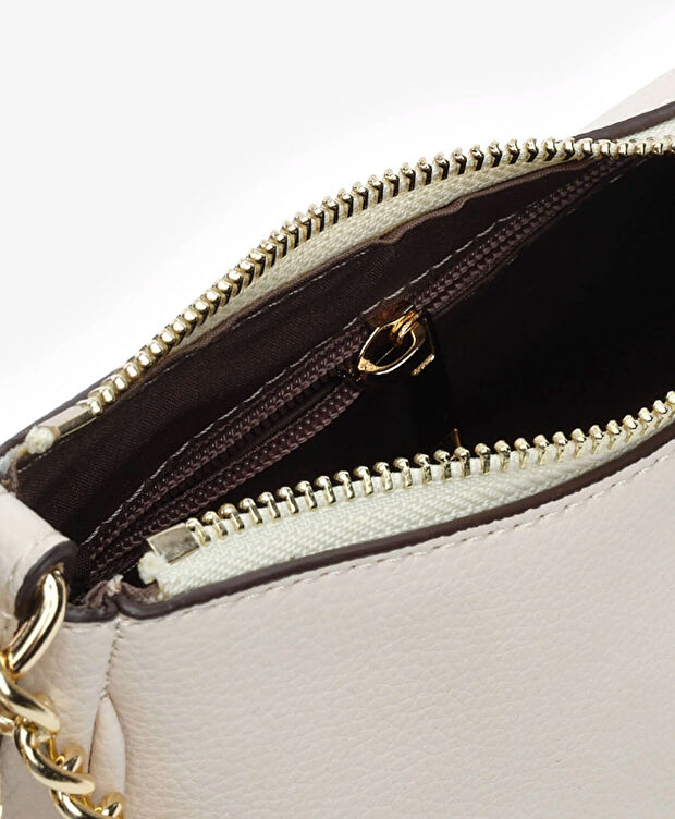 Kadın Krem Omuz Çantası - 5