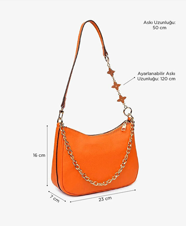 Kadın Turuncu Omuz Çantası - 2