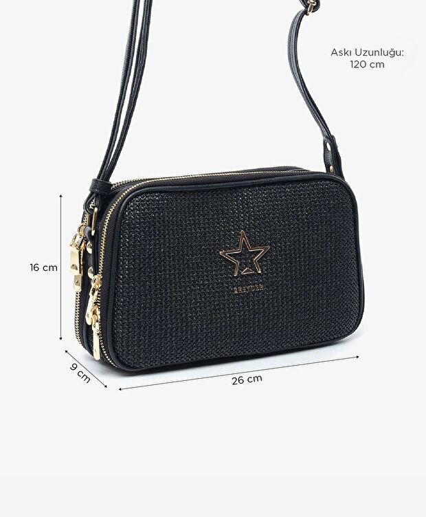 Kadın Siyah Çapraz Çanta - 6