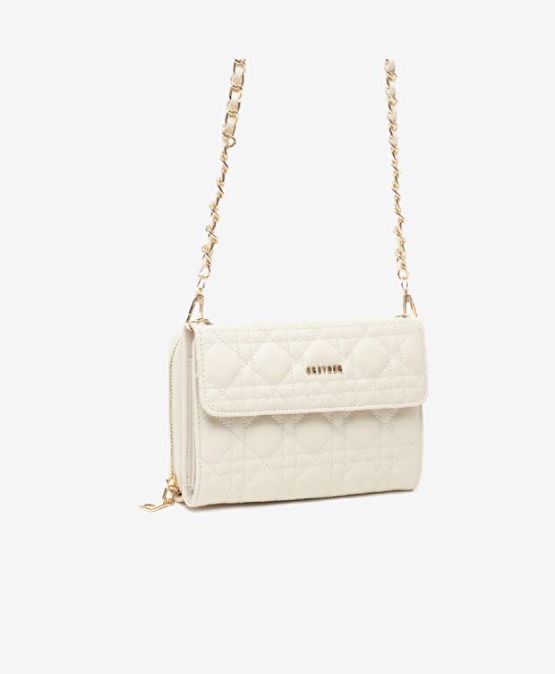 Kadın Ekru Omuz Çantası - 6