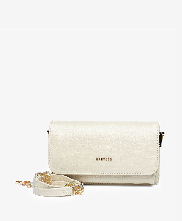 Kadın Krem Omuz Çantası - 1