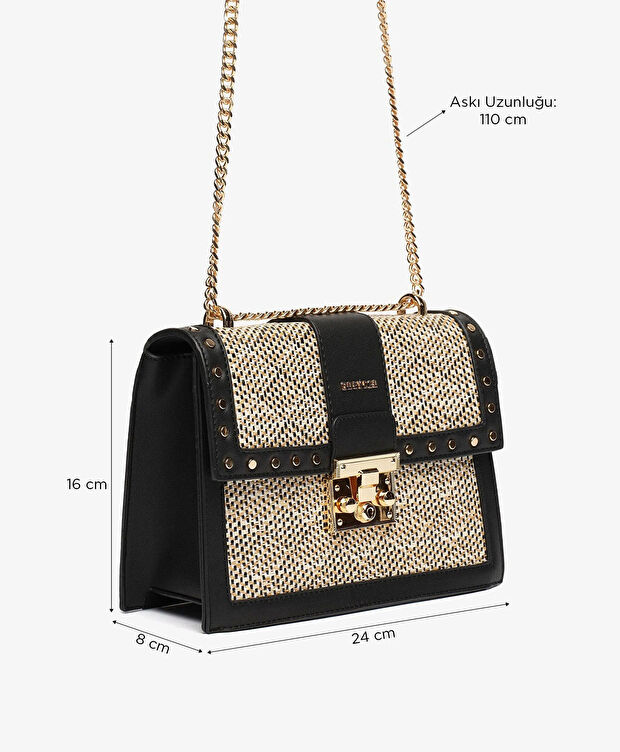 Kadın Siyah Omuz Çantası - 5