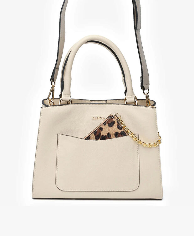 Kadın Krem Kol Çantası - 3