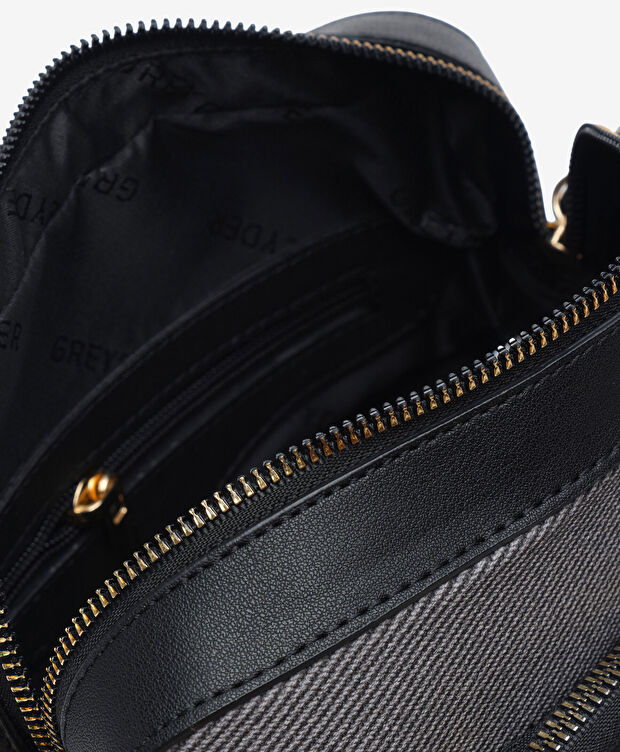 Kadın Siyah Gri Çapraz Çanta - 4