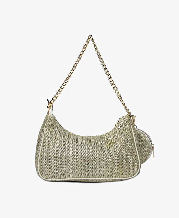 Kadın Altın Omuz Çantası - 4