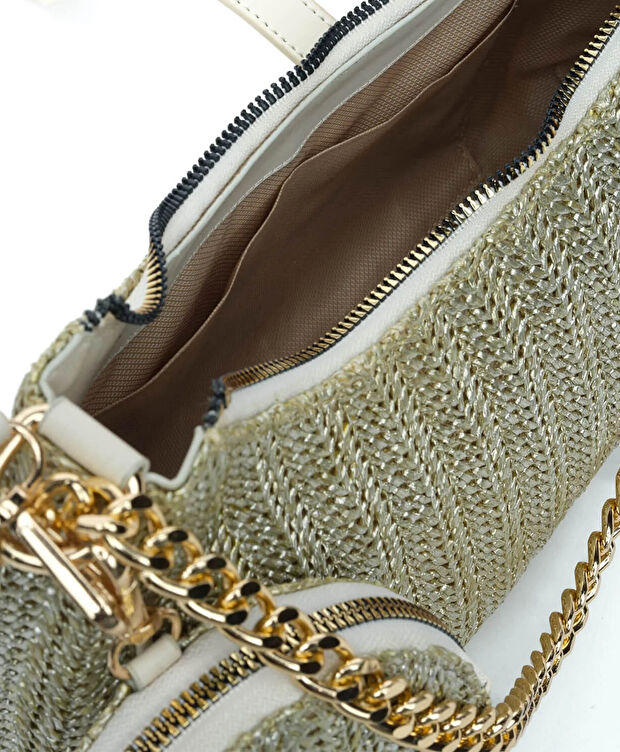 Kadın Altın Omuz Çantası - 5