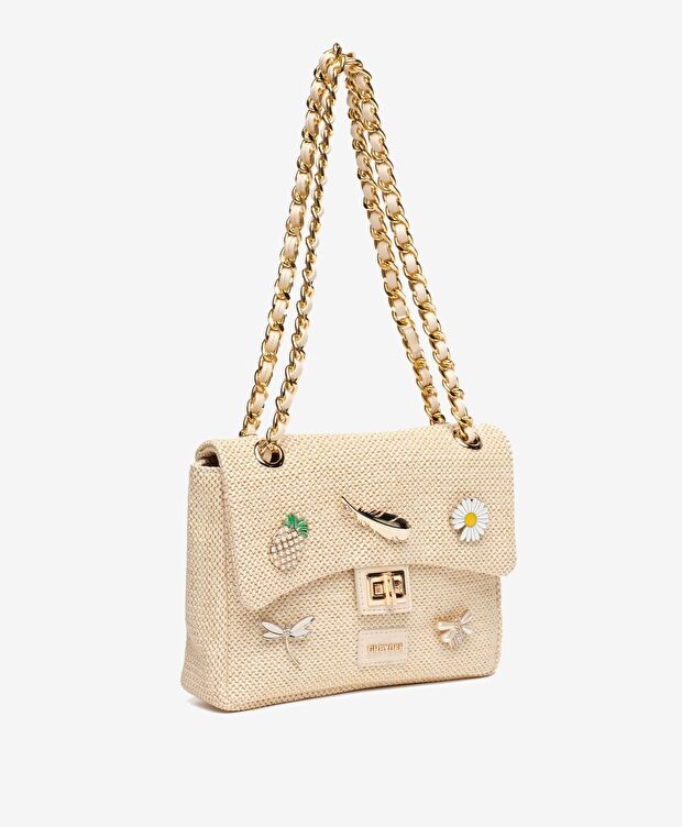 Kadın Krem Omuz Çantası - 5