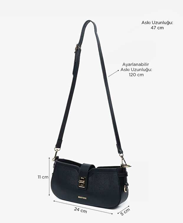 Kadın Siyah Omuz Çantası - 2