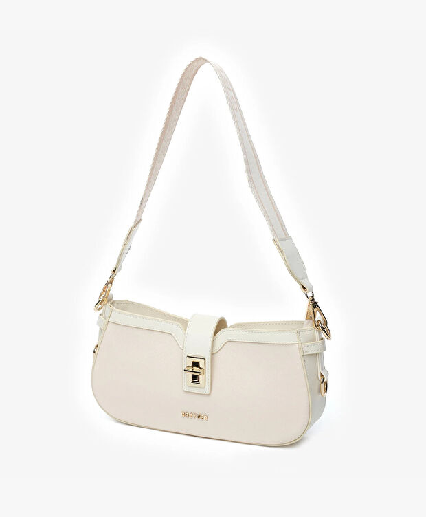 Kadın Ekru Omuz Çantası - 6