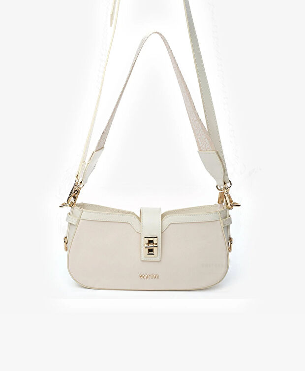 Kadın Ekru Omuz Çantası - 3