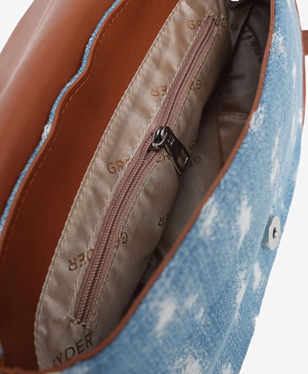 Kadın Mavi Omuz Çantası - 4