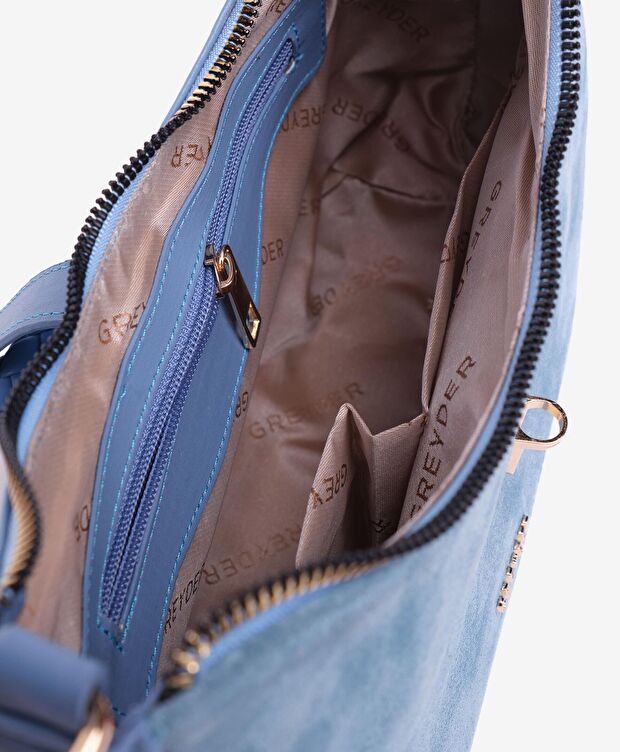 Kadın Mavi Omuz Çantası - 5