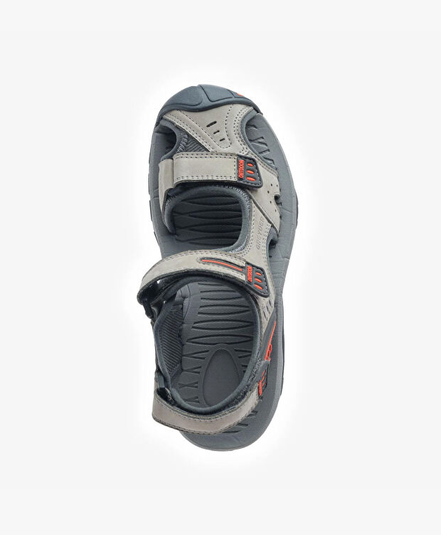 Kadın Açık Gri Hakiki Deri Sandalet - 4