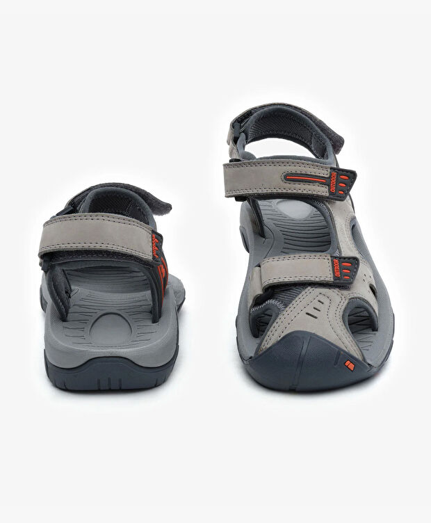 Kadın Açık Gri Hakiki Deri Sandalet - 7