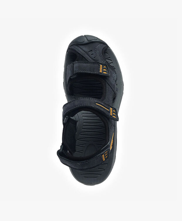 Kadın Siyah Hakiki Deri Sandalet - 4