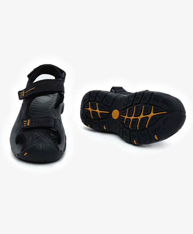 Kadın Siyah Hakiki Deri Sandalet - 6