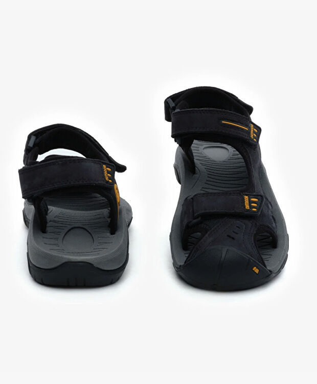 Kadın Siyah Hakiki Deri Sandalet - 7