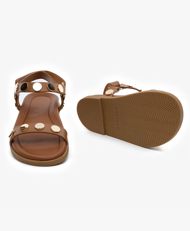 Kadın taba Hakiki Deri Sandalet - 6