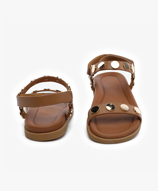 Kadın taba Hakiki Deri Sandalet - 7