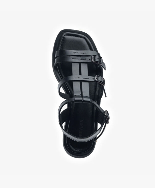 Kadın Siyah Hakiki Deri Sandalet - 4