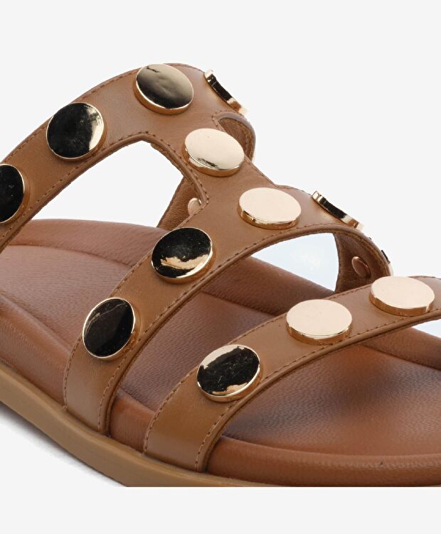 Kadın Taba Hakiki Deri Terlik - 5