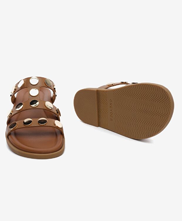 Kadın Taba Hakiki Deri Terlik - 6