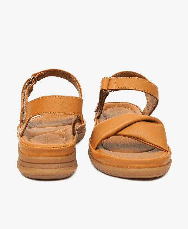 Kadın Taba Hakiki Deri Sandalet - 7