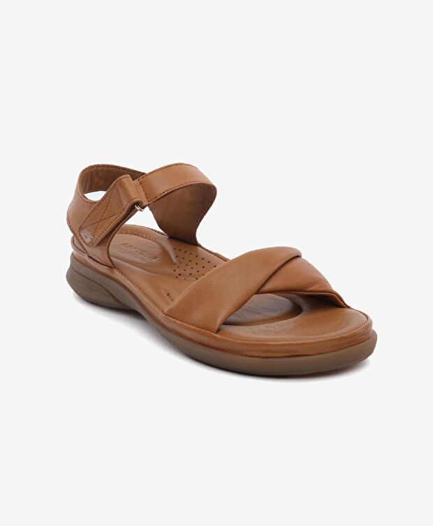 Kadın Taba Hakiki Deri Sandalet - 2