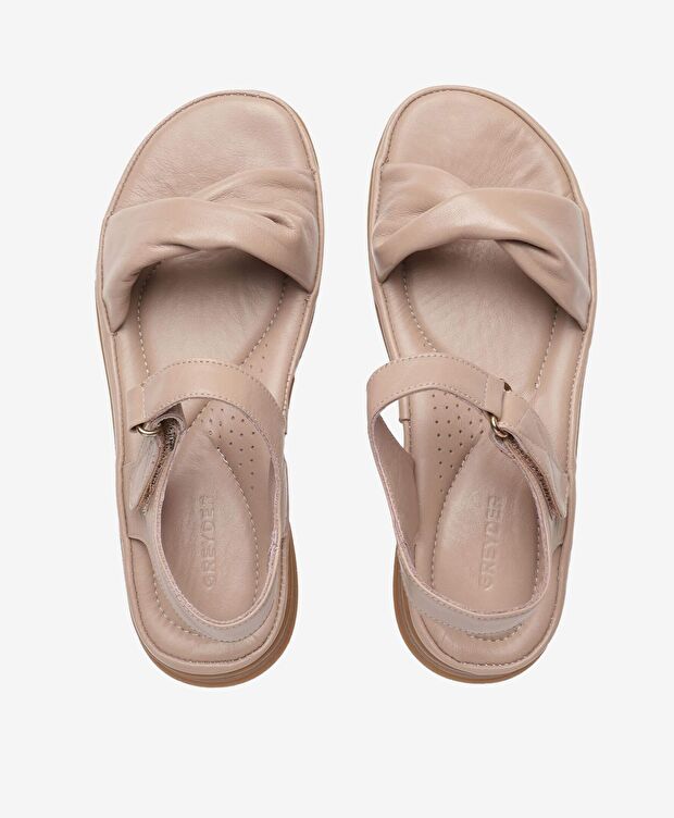 Kadın Vizon Hakiki Deri Sandalet - 5